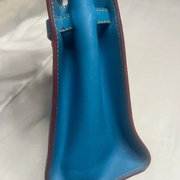 Dooney & Bourke Blue Denim Satchel - Picture 4 of 8